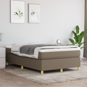 Cama box spring con colchón tela gris taupe 120x200 cm de vidaXL, Camas y somieres - Ref: Foro24-3144510, Precio: 382,99 €, D...