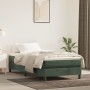 Box spring bed with dark green velvet mattress 100x200 cm by vidaXL, Beds and slatted bases - Ref: Foro24-3144318, Price: 306...