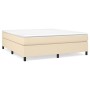 Cama box spring con colchón tela color crema 160x200 cm de vidaXL, Camas y somieres - Ref: Foro24-3144436, Precio: 466,36 €, ...