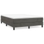 Cama box spring con colchón terciopelo gris oscuro 140x190 cm de vidaXL, Camas y somieres - Ref: Foro24-3144328, Precio: 388,...