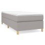 Cama box spring con colchón tela gris claro 90x200 cm de vidaXL, Camas y somieres - Ref: Foro24-3144490, Precio: 297,42 €, De...