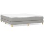 Cama box spring con colchón tela gris claro 160x200 cm de vidaXL, Camas y somieres - Ref: Foro24-3144183, Precio: 432,42 €, D...