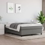 Cama box spring con colchón tela gris oscuro 140x190 cm de vidaXL, Camas y somieres - Ref: Foro24-3144416, Precio: 440,02 €, ...