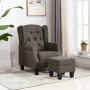 Taupe gray fabric armchair with footrest stool by vidaXL, Armchairs - Ref: Foro24-320159, Price: 240,27 €, Discount: %