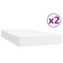 Cama box spring con colchón cuero sintético blanco 200x200 cm de vidaXL, Camas y somieres - Ref: Foro24-3144280, Precio: 574,...