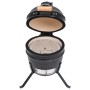 2 in 1 Kamado Räuchergrill aus schwarzer Keramik 56 cm von vidaXL, Grillen - Ref: Foro24-316093, Preis: 234,43 €, Rabatt: %