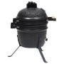 2 in 1 Kamado Räuchergrill aus schwarzer Keramik 56 cm von vidaXL, Grillen - Ref: Foro24-316093, Preis: 234,43 €, Rabatt: %