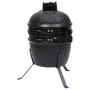 2 in 1 Kamado Räuchergrill aus schwarzer Keramik 56 cm von vidaXL, Grillen - Ref: Foro24-316093, Preis: 234,43 €, Rabatt: %