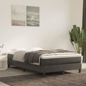 Box spring bed with dark gray velvet mattress 120x200 cm by vidaXL, Beds and slatted bases - Ref: Foro24-3144322, Price: 356,...