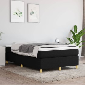 Cama box spring con colchón tela negro 120x200 cm de vidaXL, Camas y somieres - Ref: Foro24-3144508, Precio: 332,64 €, Descue...