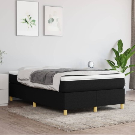 Cama box spring con colchón tela negro 120x200 cm de vidaXL, Camas y somieres - Ref: Foro24-3144508, Precio: 360,79 €, Descue...