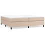 Cama box spring con colchón cuero sintético capuchino 200x200cm de vidaXL, Camas y somieres - Ref: Foro24-3144631, Precio: 60...