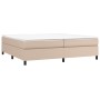 Cama box spring con colchón cuero sintético capuchino 200x200cm de vidaXL, Camas y somieres - Ref: Foro24-3144631, Precio: 60...