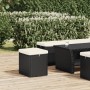 Ottoman with cushions 2 pcs black 40x30x40 cm synthetic rattan by vidaXL, Ottomans - Ref: Foro24-319394, Price: 102,99 €, Dis...