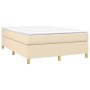 Cama box spring con colchón tela color crema 140x200 cm de vidaXL, Camas y somieres - Ref: Foro24-3144527, Precio: 423,20 €, ...