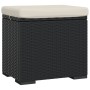 Ottoman with cushions 2 pcs black 40x30x40 cm synthetic rattan by vidaXL, Ottomans - Ref: Foro24-319394, Price: 102,99 €, Dis...