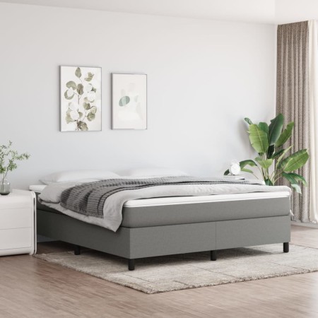 Box spring bed with dark gray fabric mattress 180x200 cm by vidaXL, Beds and slatted bases - Ref: Foro24-3144440, Price: 488,...