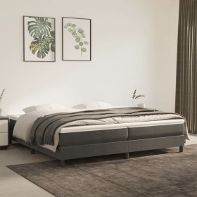 Box spring bed with dark gray velvet mattress 200x200 cm by vidaXL, Beds and slatted bases - Ref: Foro24-3144352, Price: 526,...