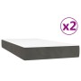 Cama box spring con colchón terciopelo gris oscuro 200x200 cm de vidaXL, Camas y somieres - Ref: Foro24-3144352, Precio: 541,...