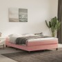 Cama box spring con colchón terciopelo rosa 140x190 cm de vidaXL, Camas y somieres - Ref: Foro24-3144332, Precio: 371,91 €, D...