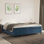 Box spring bed with dark blue velvet mattress 200x200 cm by vidaXL, Beds and slatted bases - Ref: Foro24-3144703, Price: 565,...