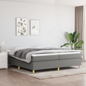 Cama box spring con colchón tela gris oscuro 200x200 cm de vidaXL, Camas y somieres - Ref: Foro24-3144547, Precio: 466,99 €, ...