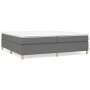 Cama box spring con colchón tela gris oscuro 200x200 cm de vidaXL, Camas y somieres - Ref: Foro24-3144547, Precio: 552,04 €, ...