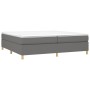 Cama box spring con colchón tela gris oscuro 200x200 cm de vidaXL, Camas y somieres - Ref: Foro24-3144547, Precio: 552,04 €, ...