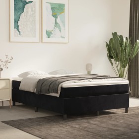 Box spring bed with black velvet mattress 140x200 cm by vidaXL, Beds and slatted bases - Ref: Foro24-3144683, Price: 383,99 €...