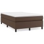 Box spring bed with brown synthetic leather mattress 120x200 cm by vidaXL, Beds and slatted bases - Ref: Foro24-3144599, Pric...