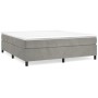 Box spring bed with light gray velvet mattress 180x200 cm by vidaXL, Beds and slatted bases - Ref: Foro24-3144693, Price: 485...