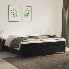 Box spring bed with black velvet mattress 200x200 cm by vidaXL, Beds and slatted bases - Ref: Foro24-3144701, Price: 549,22 €...