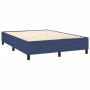 Box spring bed with blue fabric mattress 140x200 cm by vidaXL, Beds and slatted bases - Ref: Foro24-3144429, Price: 423,21 €,...