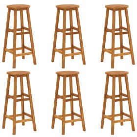 Kitchen stools 6 units solid acacia wood by vidaXL, Garden chairs - Ref: Foro24-310287, Price: 228,19 €, Discount: %