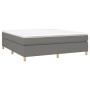 Cama box spring con colchón tela gris oscuro 160x200 cm de vidaXL, Camas y somieres - Ref: Foro24-3144531, Precio: 442,97 €, ...