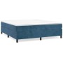 Box spring bed with dark blue velvet mattress 160x200 cm by vidaXL, Beds and slatted bases - Ref: Foro24-3144691, Price: 445,...