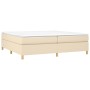 Cama box spring con colchón tela color crema 200x200 cm de vidaXL, Camas y somieres - Ref: Foro24-3144551, Precio: 563,32 €, ...