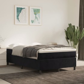 Box spring bed with black velvet mattress 120x200 cm by vidaXL, Beds and slatted bases - Ref: Foro24-3144671, Price: 350,99 €...