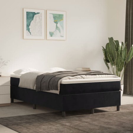 Box spring bed with black velvet mattress 120x200 cm by vidaXL, Beds and slatted bases - Ref: Foro24-3144671, Price: 349,74 €...