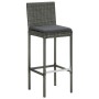 High garden stools cushions 4 pcs gray synthetic rattan by vidaXL, Garden chairs - Ref: Foro24-313438, Price: 285,23 €, Disco...