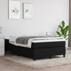 Cama box spring con colchón tela negro 120x200 cm de vidaXL, Camas y somieres - Ref: Foro24-3144409, Precio: 368,54 €, Descue...