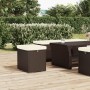 Ottoman with brown synthetic rattan cushion 40x30x40 cm by vidaXL, Ottomans - Ref: Foro24-319393, Price: 37,93 €, Discount: %