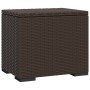 Ottoman with brown synthetic rattan cushion 40x30x40 cm by vidaXL, Ottomans - Ref: Foro24-319393, Price: 37,93 €, Discount: %