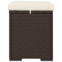 Ottoman with brown synthetic rattan cushion 40x30x40 cm by vidaXL, Ottomans - Ref: Foro24-319393, Price: 37,93 €, Discount: %