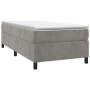 Cama box spring con colchón terciopelo gris claro 80x200 cm de vidaXL, Camas y somieres - Ref: Foro24-3144645, Precio: 262,11...