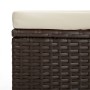 Ottoman with brown synthetic rattan cushion 40x30x40 cm by vidaXL, Ottomans - Ref: Foro24-319393, Price: 37,93 €, Discount: %