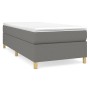 Cama box spring con colchón tela gris oscuro 90x200 cm de vidaXL, Camas y somieres - Ref: Foro24-3144491, Precio: 278,13 €, D...