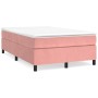 Box spring bed with pink velvet mattress 120x200 cm by vidaXL, Beds and slatted bases - Ref: Foro24-3144674, Price: 382,52 €,...