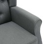 Sillón con taburete reposapiés tela gris claro de vidaXL, Sillones - Ref: Foro24-320151, Precio: 223,64 €, Descuento: %