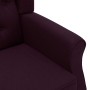 Sillón con taburete reposapiés de tela morado de vidaXL, Sillones - Ref: Foro24-320158, Precio: 216,95 €, Descuento: %